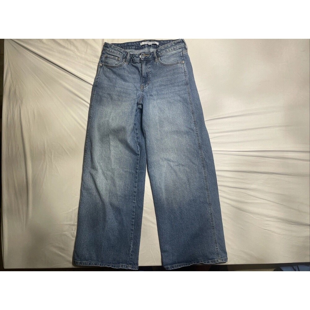 Celebrity Pink Wide Leg Jeans Womens 9/29 Light Wash New High Rise Stretch